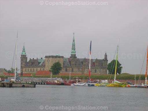 Kronborg Castle and Boats in Helsingor, Denmark