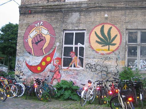 Christiania Against Hard Drugs Painted Wall Christiania Against Hard Drugs Painted Wall